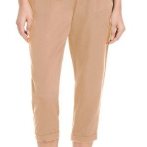 MAISON WOMEN'S JULES CROPPED PAPERBAG PANTS BEIGE